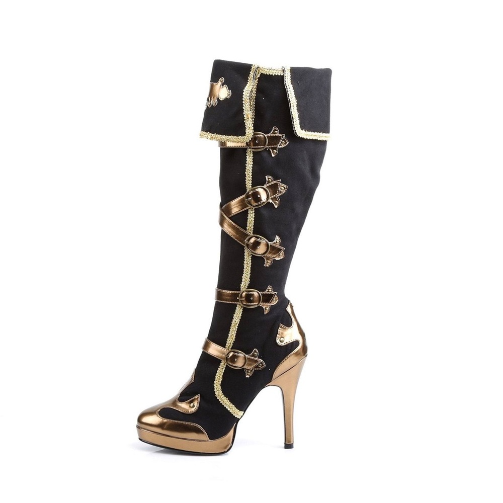Women’s Pirate /Steampunk Costume Boots Size 8, 4 1/2” heel. Spirit Halloween